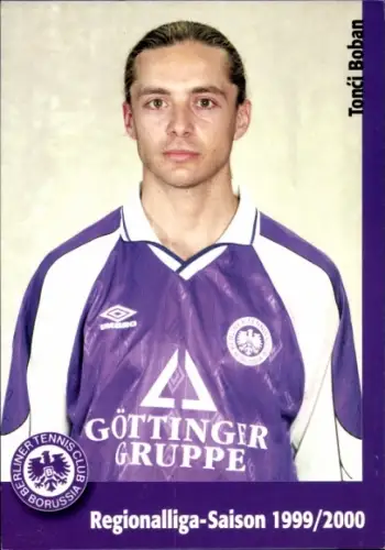 Autogrammkarte Fußballer Tonći Boban, Tennis Borussia Berlin, Autogramm