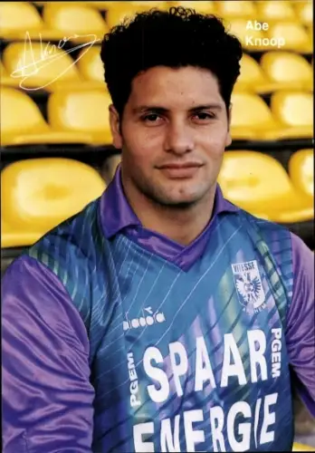 Autogrammkarte Fußballer Abe Knoop, Vitesse Arnhem, Autogramm