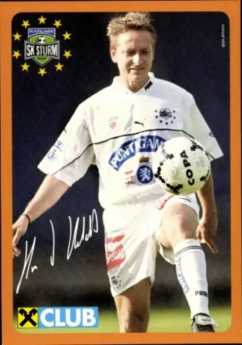 Autogrammkarte Fußballer Horst Heldt, SK Sturm Graz, Autogramm