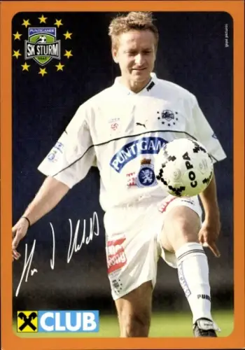 Autogrammkarte Fußballer Horst Heldt, SK Sturm Graz, Autogramm