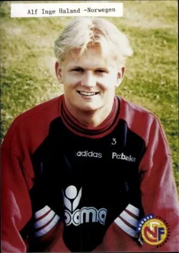 Autogrammkarte Fußballspieler Alf-Inge Haaland