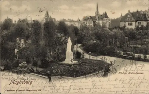 Ak Magdeburg an der Elbe, Königin Luise Garten