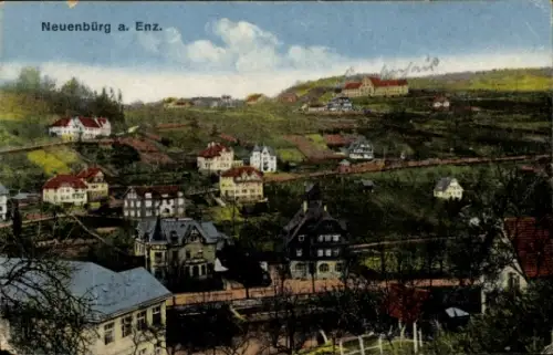 Ak Neuenbürg an der Enz Schwarzwald, Landschaft mit Häusern, Hügeln, Bäumen, Neuenbürg a. Enz