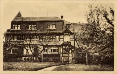 Ak Niederrödern Rödern Ebersbach bei Großenhain Sachsen, Bundes-Erholungsheim  Gartenseite, Gebäu