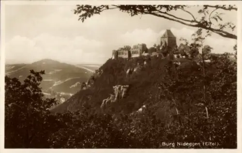 Ak Nideggen in der Eifel, Burg Nideggen, Eifel, Landschaft,  Burg