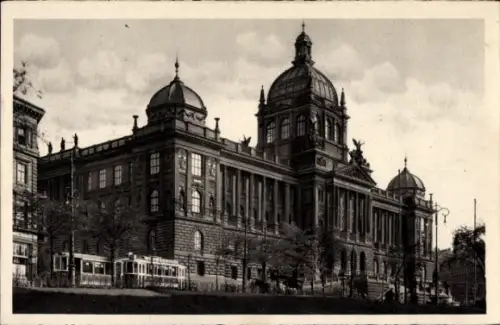 Ak Praha Prag Tschechien, Národní museum, National Museum, National-Museum, Musée national