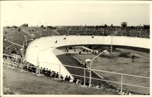 Ak Karl Marx Stadt Chemnitz, Ernst Thälmann Stadion, Radrennbahn