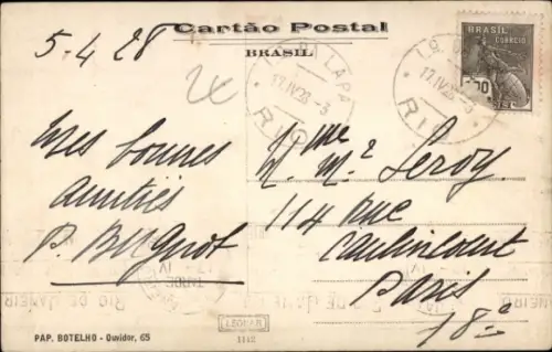 Ak Rio de Janeiro Brasilien, Rua Paysandu