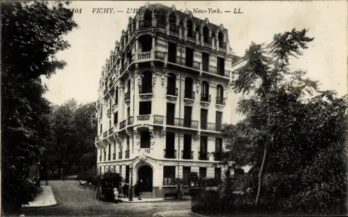 Ak Vichy Allier, Hotel du Havre et de New York