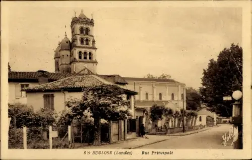 Ak Buglose Landes, Rue Principale