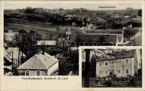 Ak Blankenstein Wilsdruff Sachsen, Totalansicht, Post