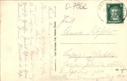 Ak Dahme in der Mark, Wald-Restaurant Ziegelei