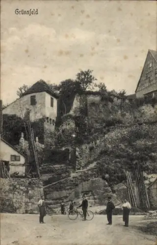 Ak Grünsfeld in Baden, Straße, Häuser