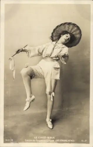 Ak Tanzende Frau, Cake-Walk