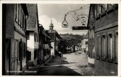 Ak Klingenmünster an der Weinstraße Pfalz, Hauptstraße