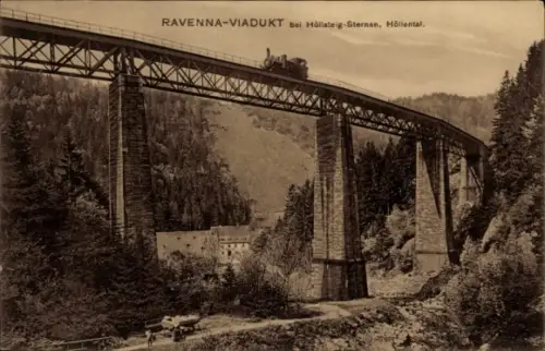 Ak Breitnau im Schwarzwald, Höllental, Höllsteig, Ravenna Viadukt