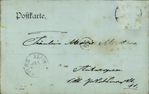 Mondschein Ak Aachen, Gesamtansicht