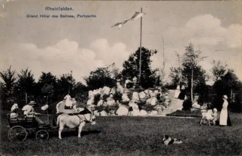 Ak Rheinfelden Kanton Aargau Schweiz, Grand Hotel des Salines, Park