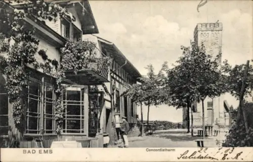 Ak Bad Ems an der Lahn, Concordiaturm