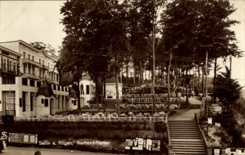Ak Ostseebad Sellin auf Rügen, Kurhaus-Garten