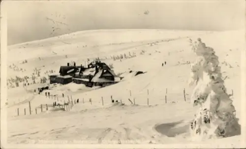 Ak Spindleruv Mlýn Spindlermühle Riesengebirg Riesengebirge, Geierguckenbaude, Winter