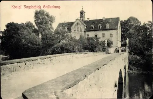 Ak Grillenburg Tharandt Sachsen, Königliches Jagdschloss