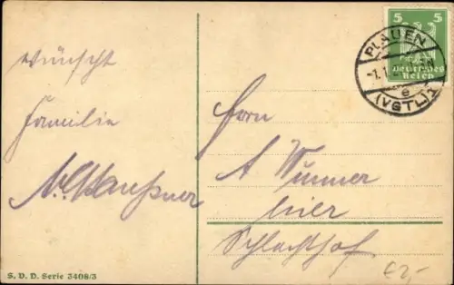 Ak Glückwunsch Neujahr, Winterlandschaft