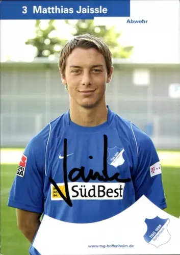 Autogrammkarte Fußballer Matthias Jaissle, TSG 1899 Hoffenheim, Autogramm