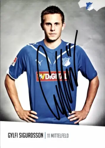 Autogrammkarte Fußballer Gylfi Sigurdsson, TSG 1899 Hoffenheim, Autogramm