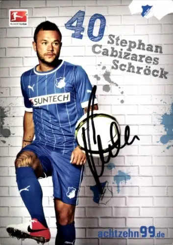 Autogrammkarte Fußballer Stephan Cabizares Schröck, TSG 1899 Hoffenheim, Autogramm