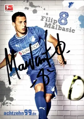 Autogrammkarte Fußballer Filip Malbasic, TSG 1899 Hoffenheim, Autogramm