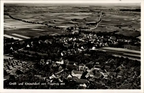 Ak Großaltdorf Vellberg in Württemberg, Luftbild, Groß- und Kleinaltdorf, Fotografiert vom Flugze
