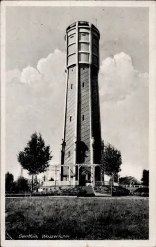 Ak Genthin am Elbe Havel Kanal, Wasserturm