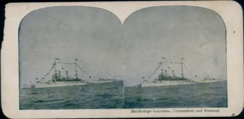 Stereo Ak Amerikanische Kriegsschiffe, Schlachtschiffe USS Louisiana, USS Connecticut, USS Vermont