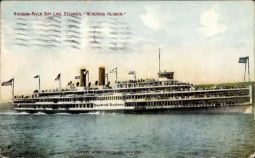 Ak Hudson River Day Line Steamer Hendrick Hudson, Dampfer