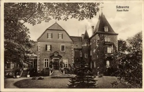 Ak Schwerte an der Ruhr, Schloss, Garten, Bäume,  Haus Ruhr