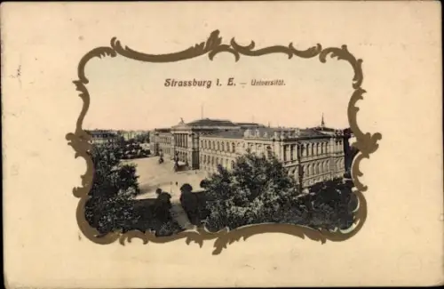 Präge Passepartout Ak Strasbourg Straßburg Elsass Bas Rhin, Universität