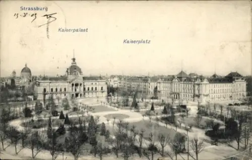 Ak Strasbourg Straßburg Elsass Bas Rhin, Kaiserpatz