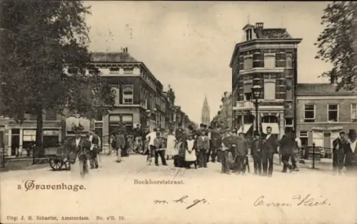 Ak 's Gravenhage Den Haag Südholland, Boekhorststraat, Passanten