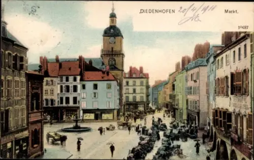 Ak Thionville Diedenhofen Lothringen Moselle,  Markt