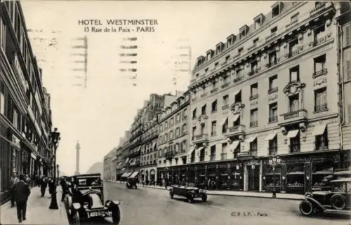 Ak Paris I, Hotel Westminster, Rue de la Paix