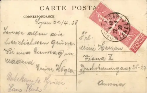 Ak Lyon Rhône,  Flussansicht, Mont d'Or, 