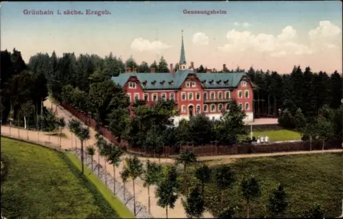 Ak Grünhain im Erzgebirge Sachsen, Genesungsheim