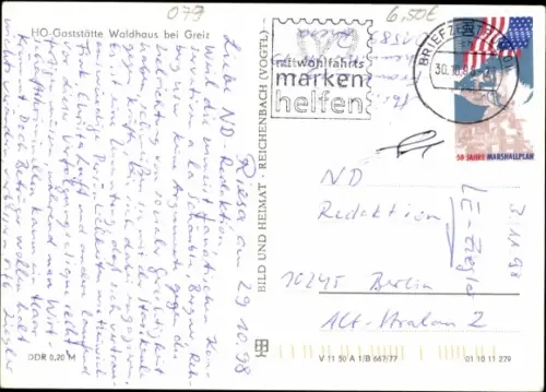 Ak Greiz im Vogtland, Naherholungszentrum Waldhaus, HOG, Winteransicht