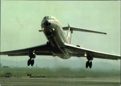 Ak Deutsches Passagierflugzeug, Interflug, Tupolew Tu 134, Start