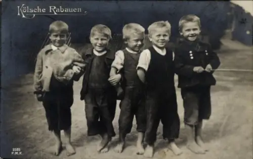Ak Köln am Rhein, Kölsche Rabauen, Kinder, Gruppenbild