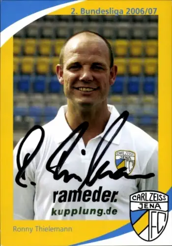 Autogrammkarte Fußballer Ronny Thielemann, FC Carl Zeiss Jena, Autogramm