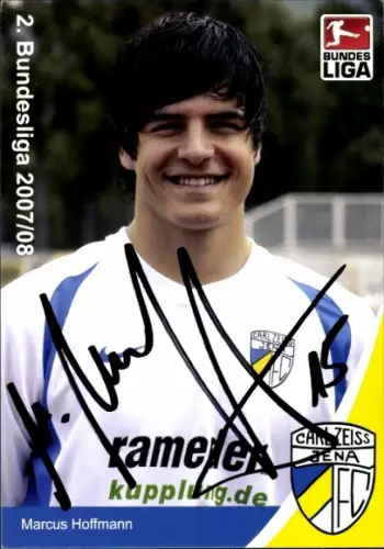 Autogrammkarte Fußballer Marcus Hoffmann, FC Carl Zeiss Jena, Autogramm