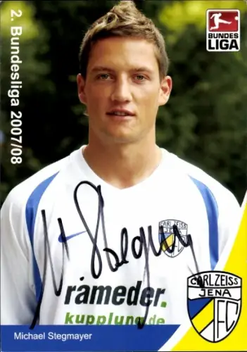 Autogrammkarte Fußballer Michael Stegmayer, FC Carl Zeiss Jena, Autogramm