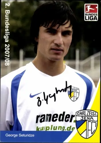 Autogrammkarte Fußballer George Seturidze, FC Carl Zeiss Jena, Autogramm